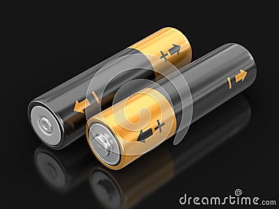 3d image of Batteries Stock Photo