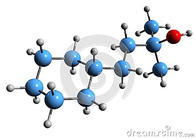 3D image of coranol skeletal formula Stock Photo