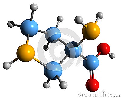 3D image of Cucurbitin skeletal formula Stock Photo