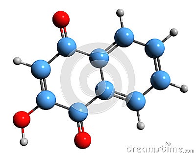 3D image of Lawsone skeletal formula Stock Photo