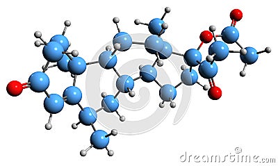 3D image of medroxyprogesterone acetate skeletal formula Stock Photo