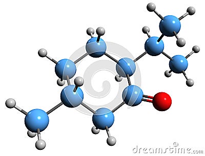 3D image of Menthone skeletal formula Stock Photo