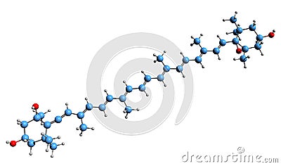 3D image of Neoxanthin skeletal formula Stock Photo