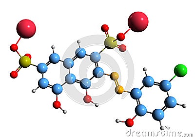 3D image of Plasmocorinth B Disodium Salt skeletal formula Stock Photo