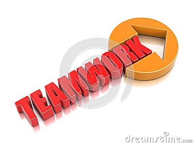 3d image of Sign teamwork Stock Photo