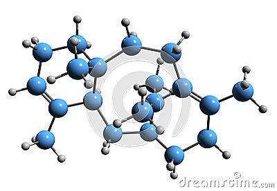 3D image of Taxadiene skeletal formula Stock Photo
