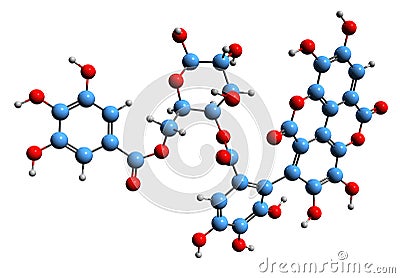 3D image of Terflavin B skeletal formula Stock Photo