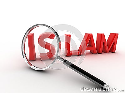 3d image word islam concept Stock Photo