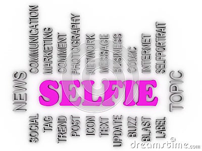 3d imagen about Selfie Topic Stock Photo