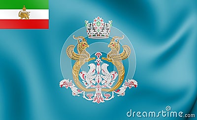 Imperial Standard of the Shahbanou of Iran. 3D Illustration Stock Photo