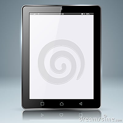 3D infographic. Tablet icon. Vector Illustration