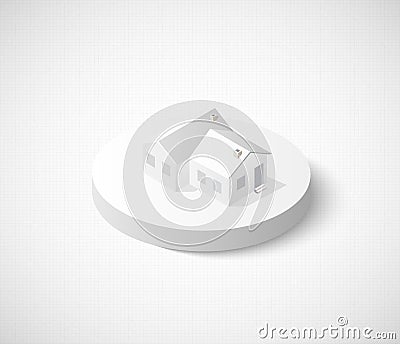 3D isometric city icon Vector Illustration