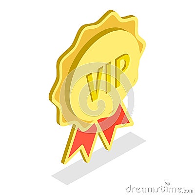 3D Isometric Flat Vector Set of Customer Loyality Program Elements. Item 2 Vector Illustration