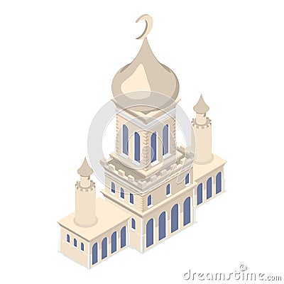 3D Isometric Flat Vector Set of Muslim Islam Items and People. Item 3 Vector Illustration
