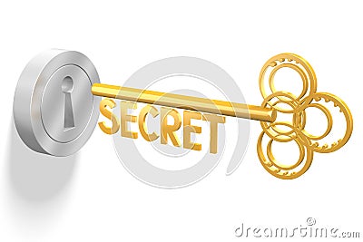 3D key concept - secret Stock Photo