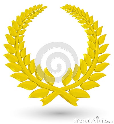 3D Laurel wreath Vector Illustration