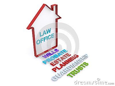 3d law office sign Stock Photo