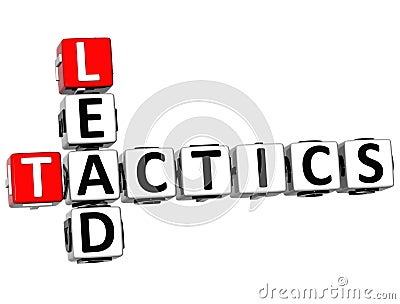 3D Lead Tactics Crossword Stock Photo