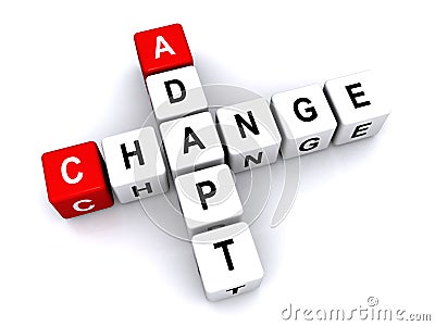 Change and adapt sign Stock Photo