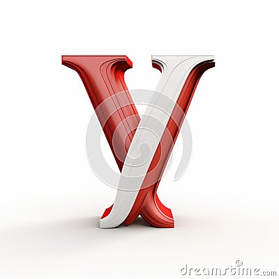 Red And White 3d Wallpaper With Isolated Y Illustration Stock Photo