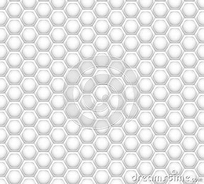 3D like honeycomb white texture. Vector Illustration