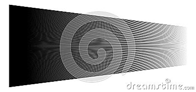 3d lines. Straight parallel stripes in perspective. Strips, streaks vanish, diminish. Horizon oblique, diagonal lines Vector Illustration