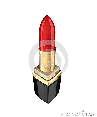 3d lipstick isolated over white Stock Photo