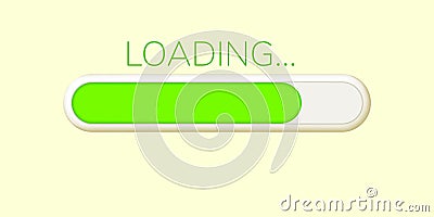 3D Loading, update and navigation concept Vector Illustration