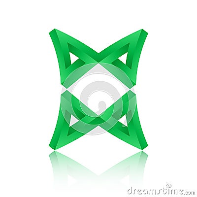 3D Logo Design , green concept, this logo is suitable for global company, world technologies, media and publicity agencies , vecto Vector Illustration