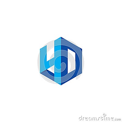 4D Logo Design. Simpe and modern design Vector Illustration