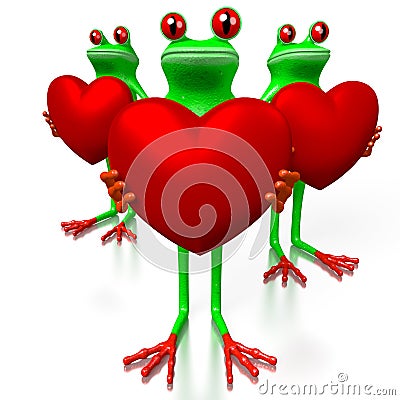 3D love concept Stock Photo