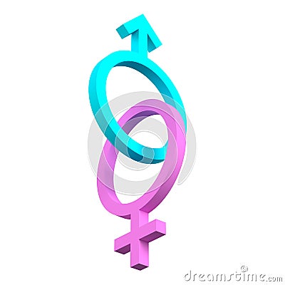Male & Female Gender Signs V2 #2 Stock Photo