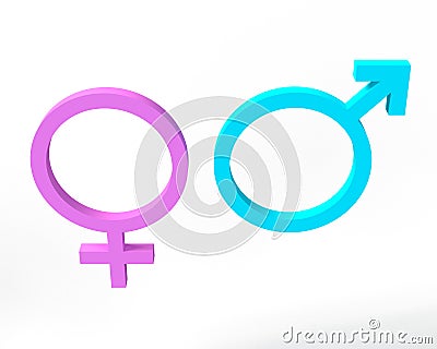 Male & Female Gender Signs V3 #1 Stock Photo