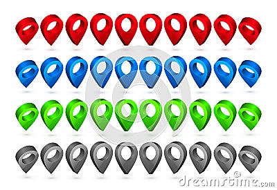 3d map pointer. Navigator symbol isolated on white background. Vector illustration Vector Illustration