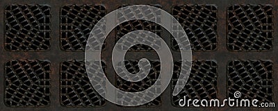 3d material rusty factory hexigrate floor texture Stock Photo