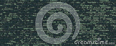 3d material green weathered brickwall texture background Stock Photo