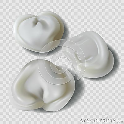 3D meat dumplings isolated on background Stock Photo