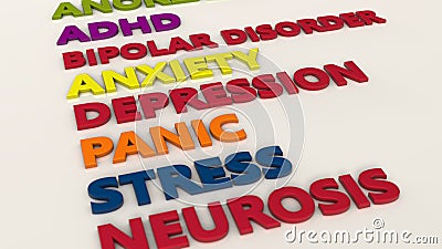 3d mental disorders Stock Photo