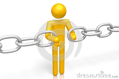 3D missing link concept Stock Photo