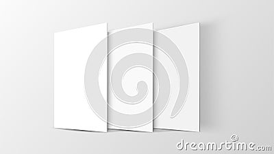 3D Mockup mobile app interface. Blank app screen. Horizontal 9:16 aspect ratio in white color tone created by vector. Vector Illustration