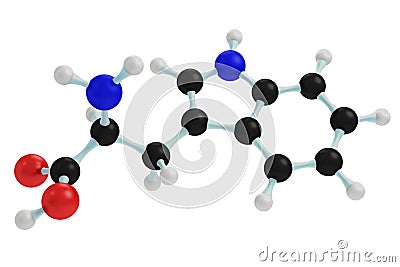 model of tryptophan Stock Photo