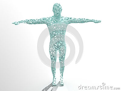 3D model human shape Stock Photo