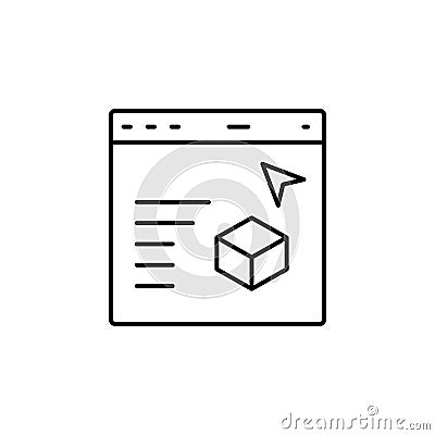 3d modeling, augmented reality, website icon. Element of augmented reality icon Stock Photo