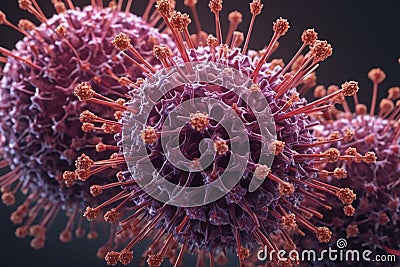 3d modell of virus organism Stock Photo