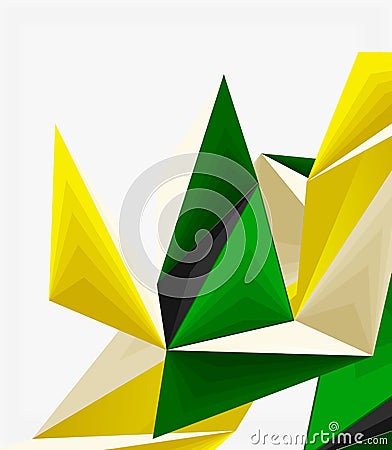 3d modern triangle low poly abstract geometric vector Vector Illustration