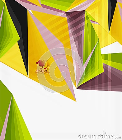 3d modern triangle low poly abstract geometric vector Vector Illustration