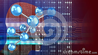 3d molecule model Stock Photo