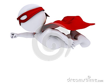 3D Morph Man super hero Stock Photo