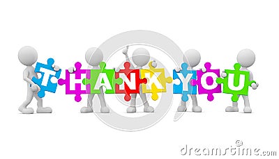 3D Morphs With Thank You Stock Photo