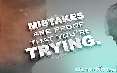 3D Motivational poster Stock Photo